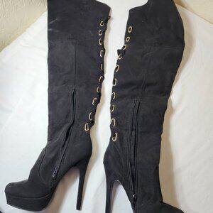 Shoedazzle thigh High 5" Heels